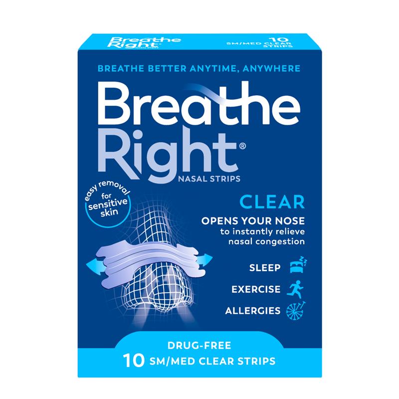 Breathe Right Clear Regular Nasal Congestion Strips 10