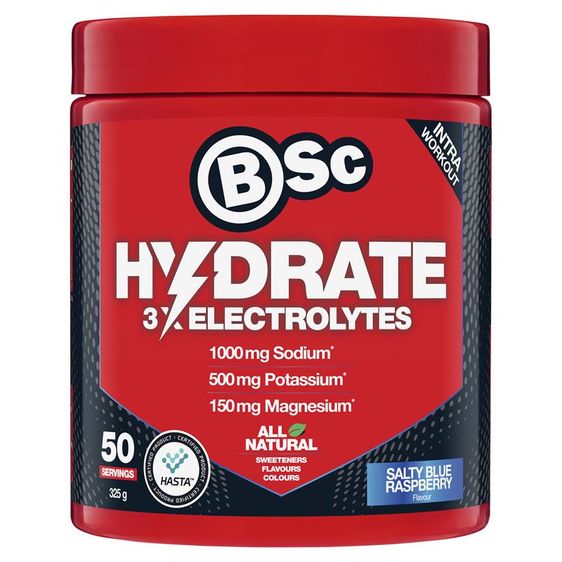 BSc Hydrate Salty Blue Raspberry 325g