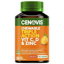 Cenovis Triple Action Vit C D & Zinc 60 Chewable Tablets - GimmeNow