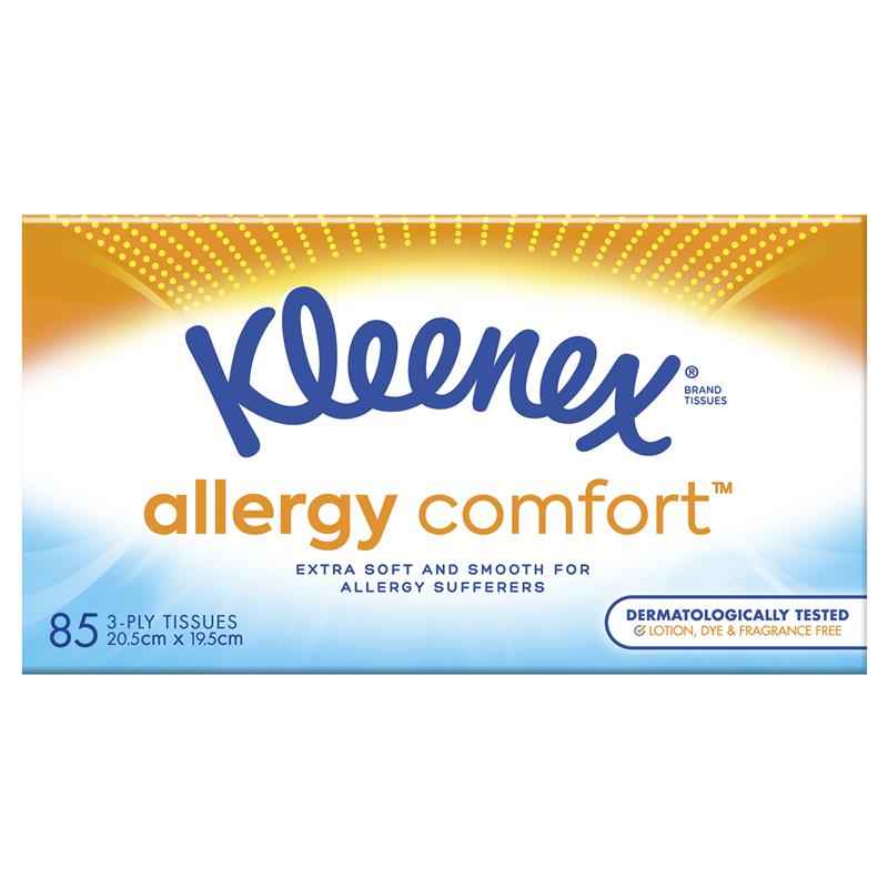 Kleenex Facial Tissues Allergy Comfort 85 Pack
