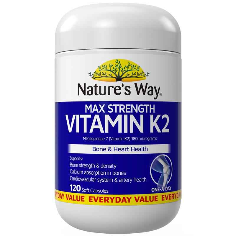 Nature's Way Max Strength Vitamin K2 120 Capsules Exclusive