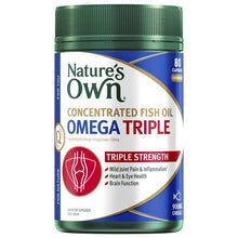 Nature's Own Concentrated Fish Oil Omega Triple 80 Capsules