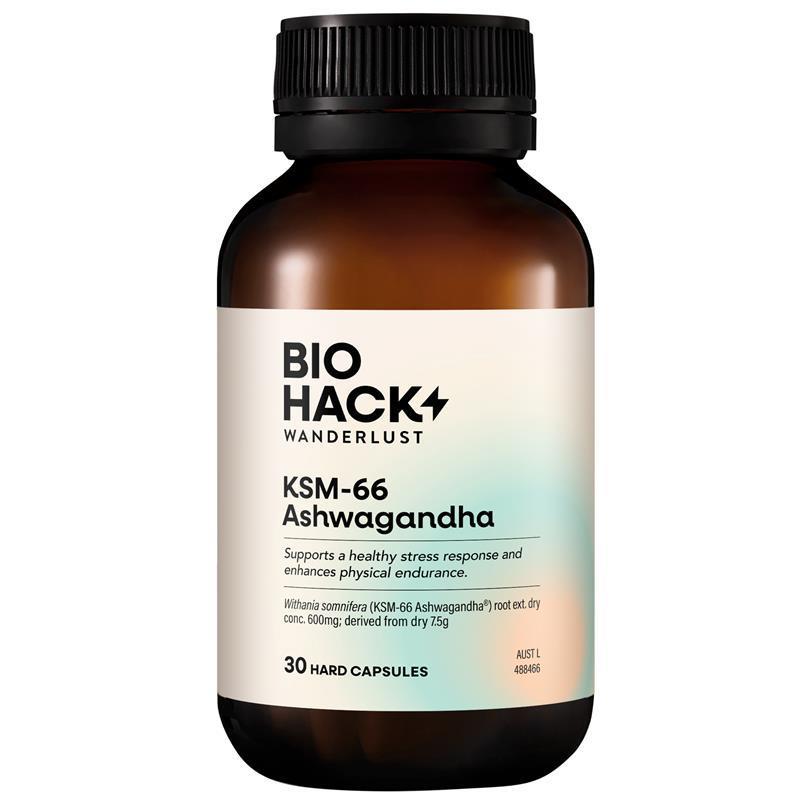 BioHack Wanderlust KSM-66 Ashwagandha 30 Capsules