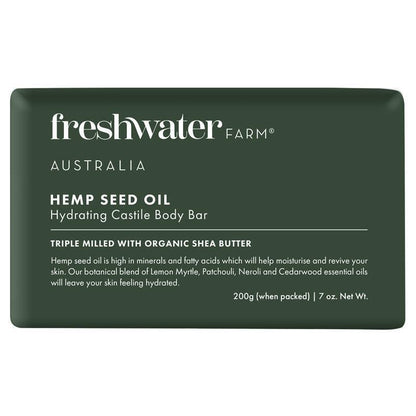 Freshwater Farm Australia Hemp Seed Oil Hydrating Body Bar 200g