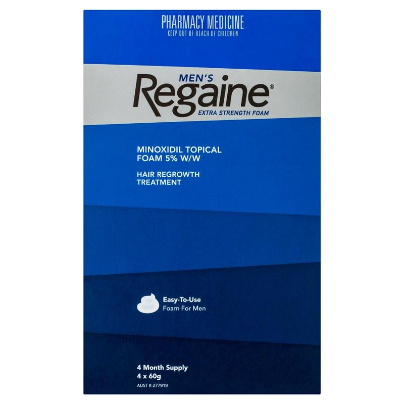 Regaine Mens 5% Minoxidil Foam Hair Regrowth Treatment 4 x 60g