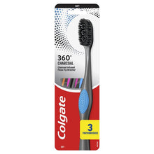 Colgate Toothbrush 360 Charcoal Infused Floss Tip 3 Pack