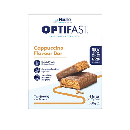 Optifast VLCD Bars Cappuccino Flavour 6 X 65g Pack
