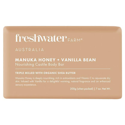 Freshwater Farm Manuka Honey & Vanilla Bean Body Bar 200g