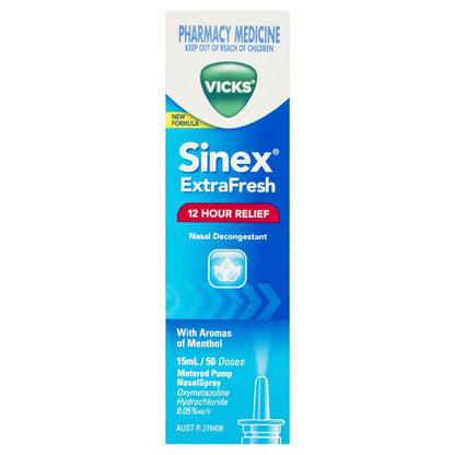 Vicks Sinex Extra Fresh Menthol Nasal Spray 15mL