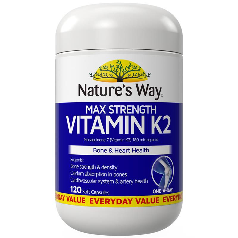 Nature's Way Max Strength Vitamin K2 120 Capsules Exclusive