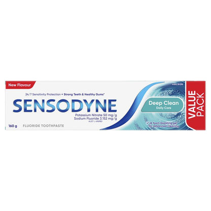Sensodyne Toothpaste Deep Clean 160g Exclusive Size
