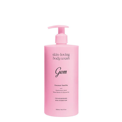 Gem Skin-Loving Coconut Vanilla Body Wash 500ml Exclusive Size