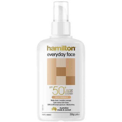 Hamilton SPF 50+ Everyday Face 200ml