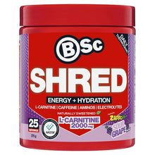 BSc Energy Shred + Hydration Powder Zappo Sour Grape 275g