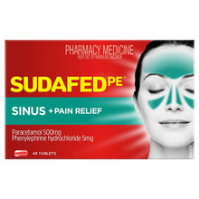 Sudafed PE Sinus + Pain Relief Tablets 48 Pack