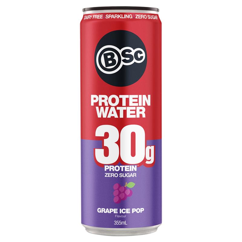 BSc Protein Water Can Grape Ice Pop 355ml