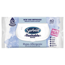 Sorbent Flushable Wipes Hypo Allergenic 40 Pack - GimmeNow