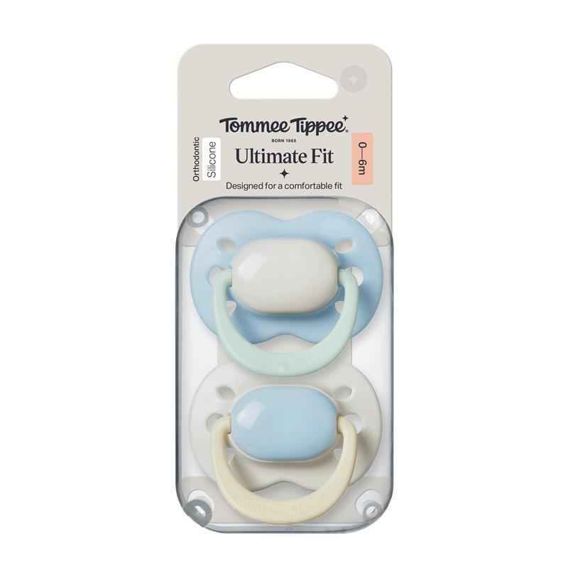 Tommee Tippee Ultimate Fit Soother 0-6 Months 2 Pack Assorted Colours