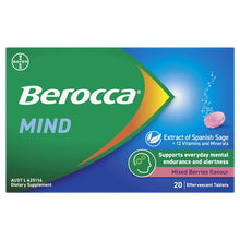 Berocca Mind Mixed Berries 20 Effervescent Tablets - GimmeNow