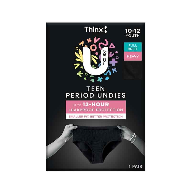 U by Kotex Reusable Period Undies Teen Size 10-12