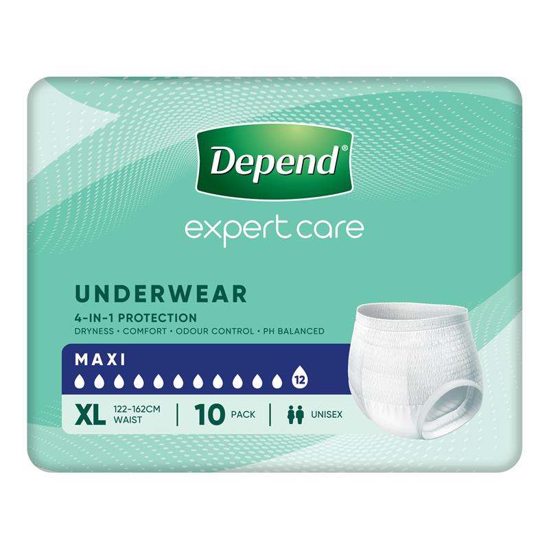 Depend Expert Care Incontinence Underwear Maxi XL 10 Pack