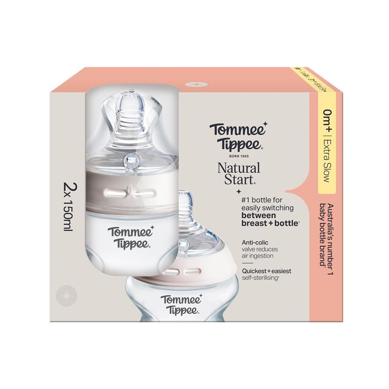 Tommee Tippee Natural Start 150ml PP Bottles 2 Pack