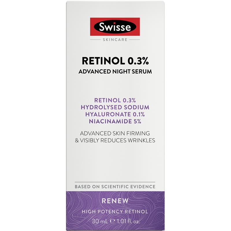 Swisse Skincare Retinol 0.3% Advanced Night Serum 30ml - GimmeNow