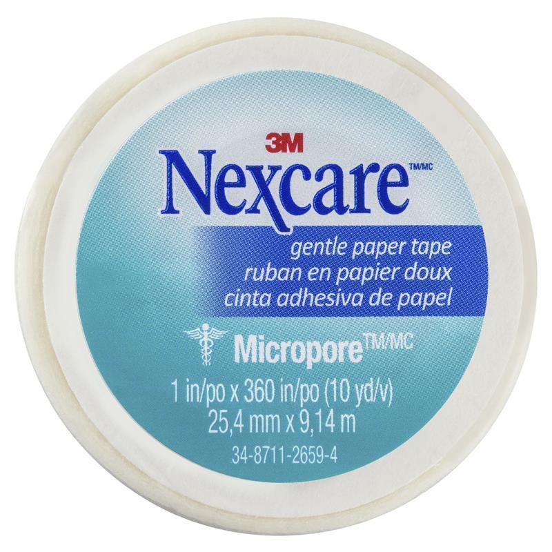 Nexcare Micropore Gentle Paper Tape White 25.4mm x 9.14m - GimmeNow