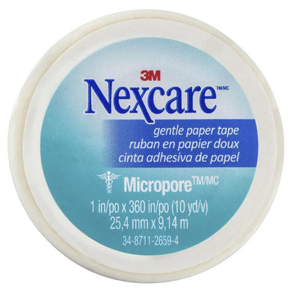 Nexcare Micropore Gentle Paper Tape White 25.4mm x 9.14m - GimmeNow
