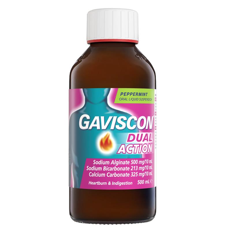 Gaviscon Dual Action Liquid Peppermint 500ml