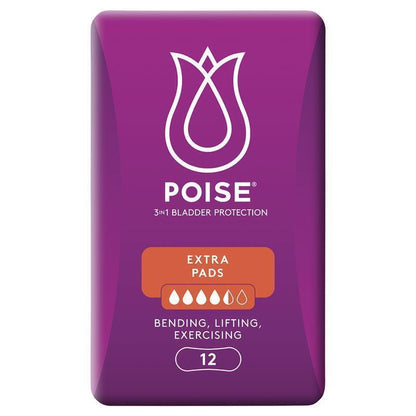 Poise Incontinence Pads Extra 12 Pack