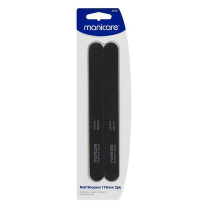 Manicare Nail Shapers 175mm 2 Pack Coarse/Medium