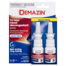 Demazin 12 Hour Relief Decongestant Nasal Spray 2 x 20ml - GimmeNow