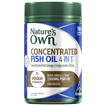 Nature's Own Concentrated Fish Oil 4 in 1 180 Capsules - GimmeNow