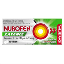 Nurofen Zavance Fast Pain Relief Tablets 256mg Ibuprofen 96 Pack