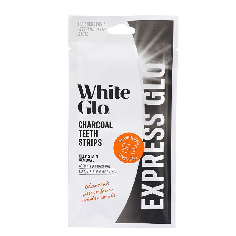 White Glo Charcoal Teeth Strips Express Glo