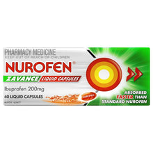 Nurofen Zavance Fast Pain Relief Liquid Capsules 200mg Ibuprofen 40 Pack