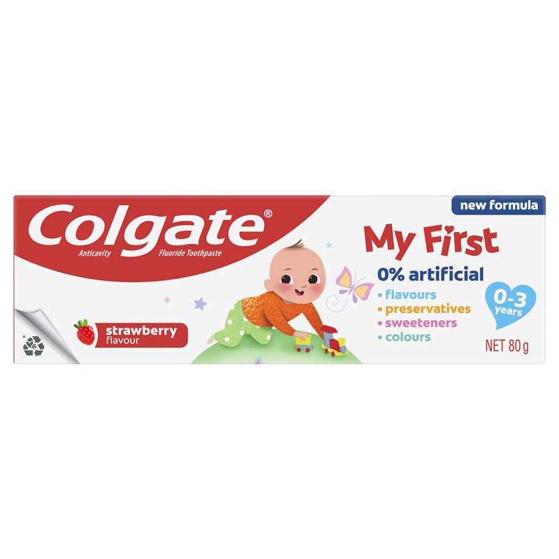 Colgate Toothpaste Kids Anticavity 0-3 Years Strawberry Flavour 80g