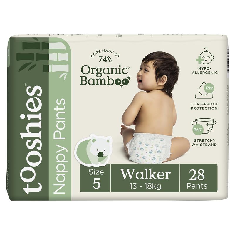 Tooshies Eco Nappy Pants Size 5 Walker 13-18kg 28 Pack