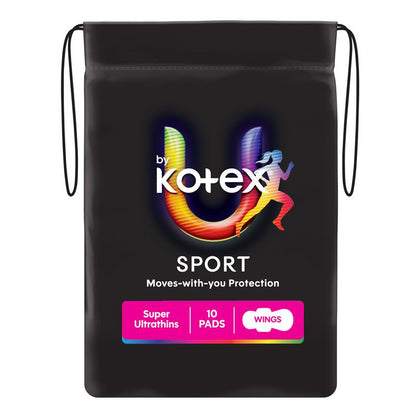 U by Kotex Sport Pads Super with Wings 10 Pack