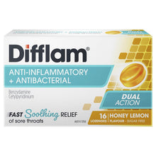 Difflam Sore Throat Sugar Free Honey And Lemon 16 Lozenges