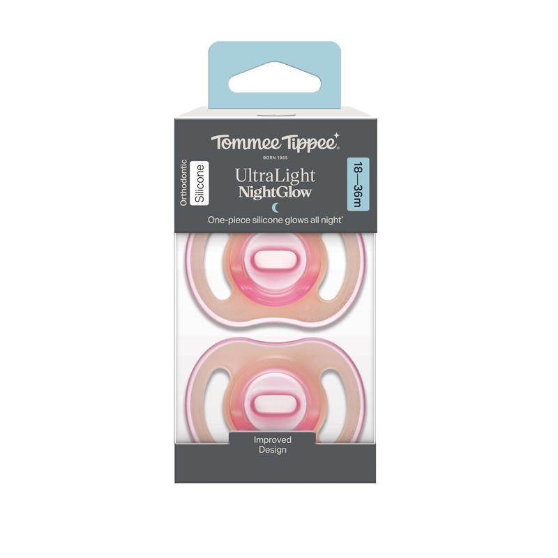 Tommee Tippee Ultralight Soother Night 18-36 Months 2 Pack