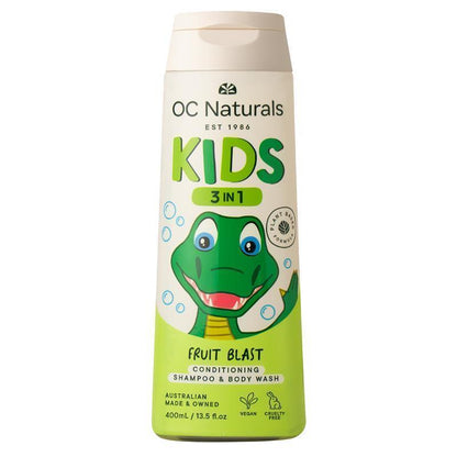 Organic Care Kids 3in1 Shampoo Conditioner Body Wash Fruit Blast 400ml - GimmeNow
