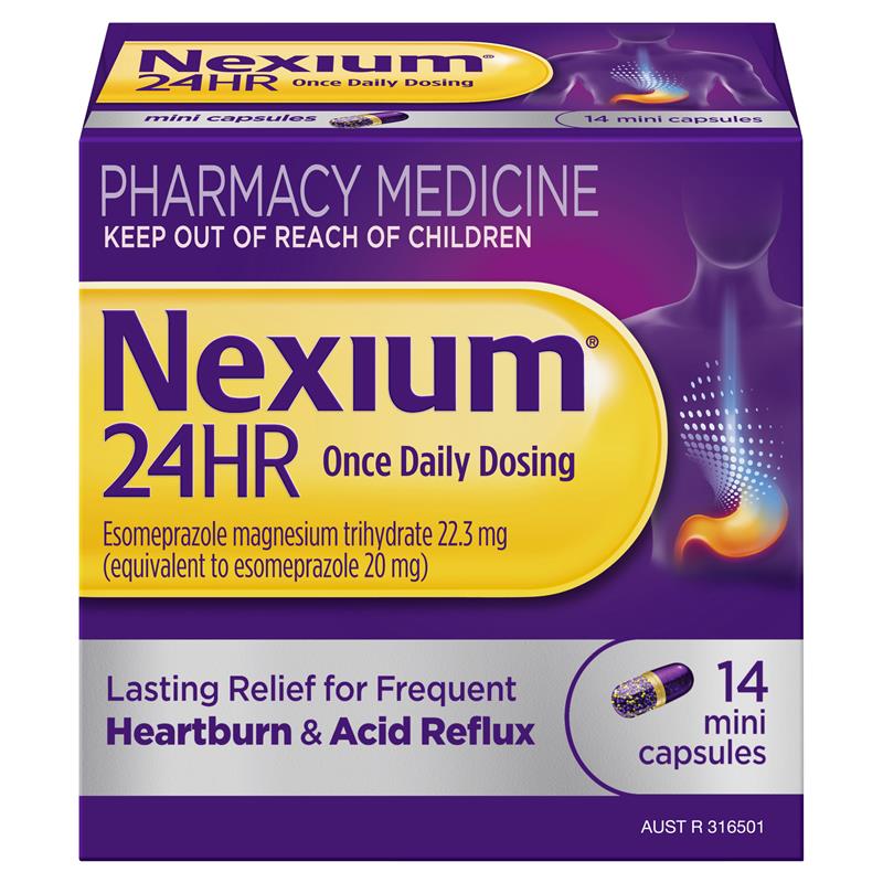 Nexium 24hr Heartburn & Acid Reflux Relief 20mg Mini 14 Capsules