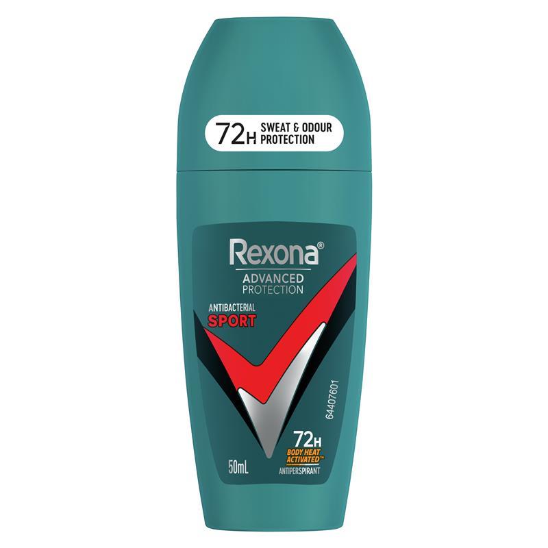 Rexona Men Advanced Antiperspirant Roll On Antibacterial Sport 50ml