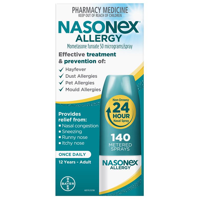 Nasonex Allergy Non-Drowsy 24 Hour Nasal Spray 140 Sprays