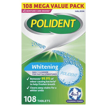 Polident Whitening Denture Cleanser 108 Tablets Exclusive Size