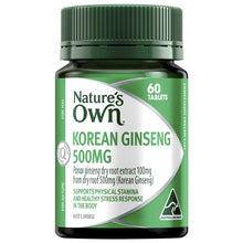 Nature's Own Korean Ginseng 500mg 60 Tablets - GimmeNow