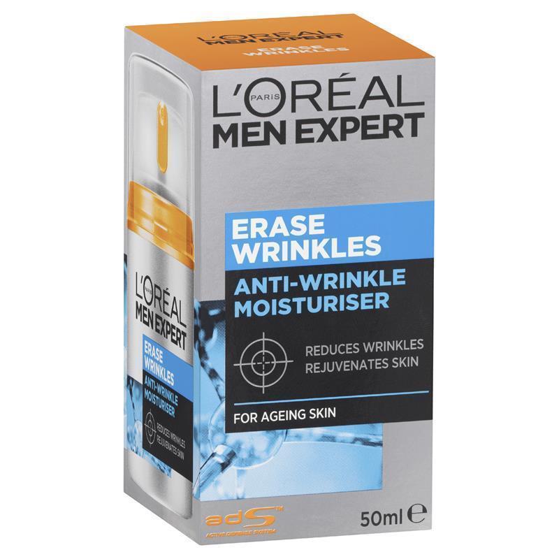 L'Oreal Men's Expert Erase Wrinkles Moisturising Cream 50ml