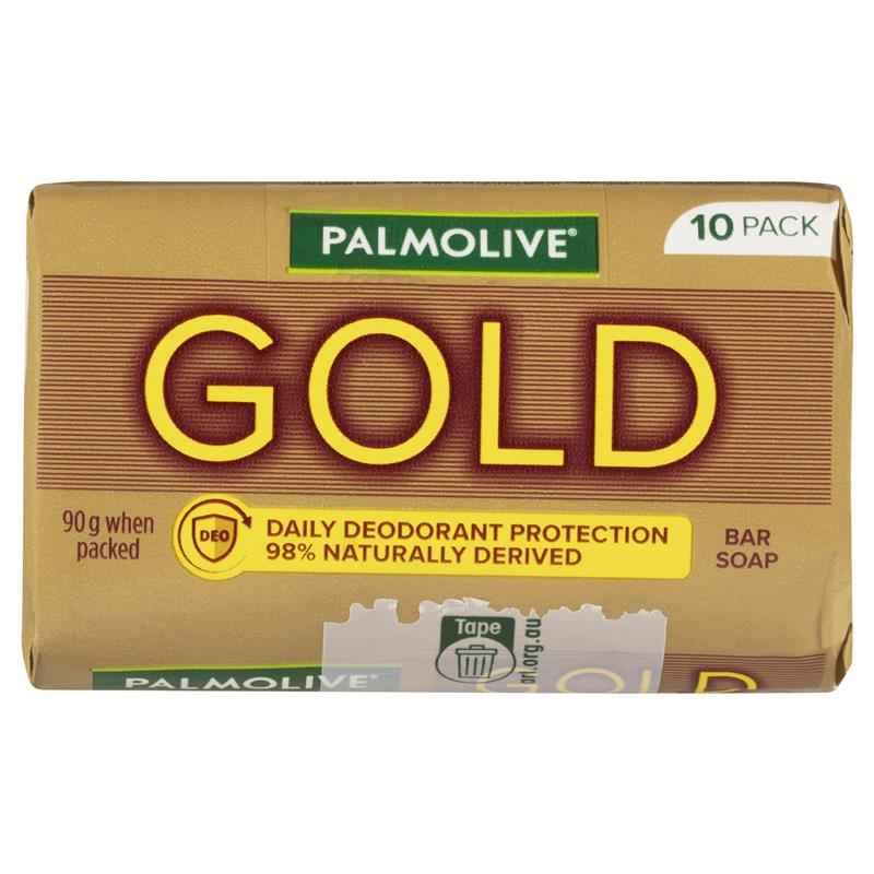 Palmolive Gold Bar Soap Daily Deodorant protection 10 pack x 90g